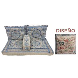 DKD Home Decor Sillón Merin Multicolor Algodón 76 x 65 x 155 cm Set de 4 piezas