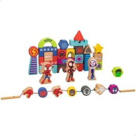 Juego de construccion de madera spidey amazing friends & friends con 50 piezas Juego de construccion de madera spidey amazing friends & friends con 50 piezas