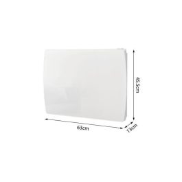Oceanic OCEAISHGB1000W2 Radiador Eléctrico Fijo Rubis Oceánico con Inercia Seca de Cerámica 1000W, Fachada de Vidrio Blanco, Certificación NF Oceanic OCEAISHGB1000W2 Radiador Eléctrico Fijo Rubis Oceánico con Inercia Seca de Cerámica 1000W, Fachada de Vidrio Blanco, Certificación NF