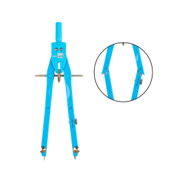 Liderpapel Compás Micrométrico con Adaptador, Articulado, Minos 2mm, Colores Surtidos, Longitud 17cm