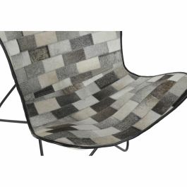 DKD Home Decor Silla Mariposa de Piel y Metal Estilo Colonial, Colores Blanco Negro, 74x70x90 cm, Altura Asiento 44 cm DKD Home Decor Silla Mariposa de Piel y Metal Estilo Colonial, Colores Blanco Negro, 74x70x90 cm, Altura Asiento 44 cm