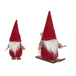 Figura Santa Rojo con Esquís 15 cm Krist+ - Madera y Tela (24 Unidades) Precio: 89.49999982. SKU: B1GFHRTLDT