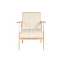 Sillon Sixties DKD Home Decor Beige Natural 68 x 81 x 63 cm