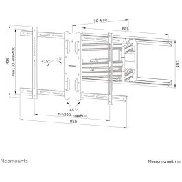 Neomounts WL40S-850BL18 Soporte de Pared Móvil para Pantallas 43-86 pulgadas - Negro
