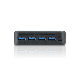 Aten US434 Dispositivo de Compartición de Periféricos USB 3.0 de 4 Puertos, Compatible con 4 Ordenadores