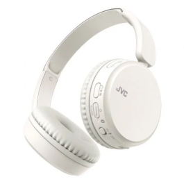 JVC Auriculares Inalámbricos HA-S36W con Micrófono Bluetooth, 35h Batería, Multipunto, Blancos