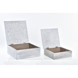 Joyero Arabe DKD Home Decor Blanco 20 x 8 x 20 cm Set de 2 (4 Unidades) Joyero Arabe DKD Home Decor Blanco 20 x 8 x 20 cm Set de 2 (4 Unidades)