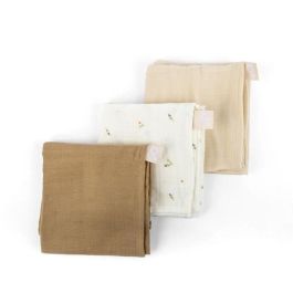 Pack de 3 arrullos - DOOMOO - Gasa de algodón orgánico - Certificado Oeko-Tex - Beige Precio: 32.95000005. SKU: B14JBK238A