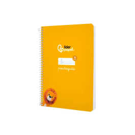 Liderpapel Pautaguía Cuaderno Espiral A5 Tapa Blanda 40 Hojas 75gr Cuadro Pautado 4mm Color Amarillo