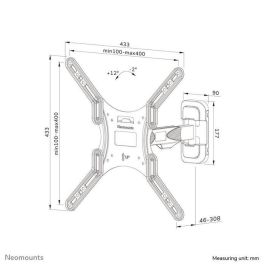 Neomounts WL40-540BL14 Soporte de Pared Full Motion para Pantallas de 32-55", Hasta 35 kg, VESA 100x100-400x400, Negro