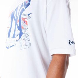Camiseta de Manga Corta Hombre New Era MLB FOOD GRPHC OS New York Yankees Blanco