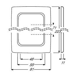 BUSCH-JAEGER Rahmen 3f linear 102 Reflex SI alpinweiß | Marco para mecanismo, Blanco, 81 x 223 mm, Sin tornillos | BJ 2513-214K-102