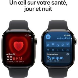 Apple Watch Series 10 GPS + Cellular - 46 mm - Caja de titanio color pizarra - Correa deportiva negra - S/M Apple Watch Series 10 GPS + Cellular - 46 mm - Caja de titanio color pizarra - Correa deportiva negra - S/M