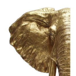 DKD Home Decor Figura Elefante Oriental Hecha a Mano de Resina y Metal Dorado Negro 73x60x36 cm