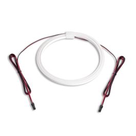 Emuca Kit de barra para armario Luxe, tira LED 4,5x8 Neonlynx V, sensor de movimiento RF Smart y convertidor Smart (24V DC), longitud 1.150mm, Luz blanca cálida 2.700K, Plástico y Aluminio, Titanio