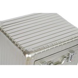 DKD Home Decor Mesita de Noche Vintage Plateado 39x63x46 cm