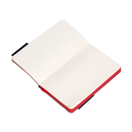 Antartik Cuaderno A6 Tapa Blanda Hojas Lisas Negro y Rojo 100 Hojas 80 gr FSC