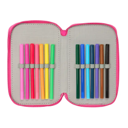 Safta Plumier Escolar Triple Minnie Mouse 37 Piezas 195x125x55 mm