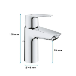 GROHE Mezclador monomando de lavabo Start Tamaño S - Grifería de baño y cocina cromo pulido