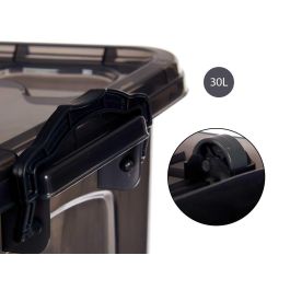 Kipit Bajo Cama 30L con 6 Ruedas Color Antracita 40x20.5x63 cm (Set de 6)