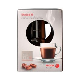 Fagor Cafetera Etnica 10 Tazas Acero Inoxidable 18/10 Cromado
