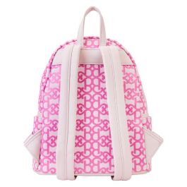 Loungefly Mochila Barbie con Logo Dorado de Piel Vegana 25cm - Herrajes Metálicos y Detalles Estampados