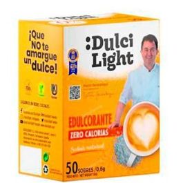 Dulcilight Edulcorante Zero Sucralosa 50 Sobres - Cero Calorías, Vegano, Sin Gluten, Apto Diabéticos y Keto Precio: 2.9900002. SKU: S4602420