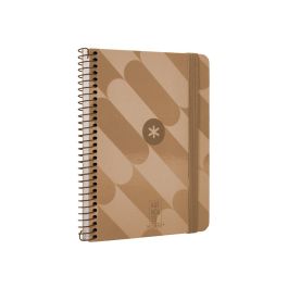 Agenda Espiral Antartik Pattern A6+ 2025 Semana Vista Color Rosa Nude Papel 80 gr