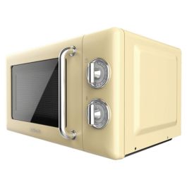 Cecotec 01708 Microondas con Grill para Encimera, 20L y 700W, Control Giratorio, Color Beige y Acero Inoxidable