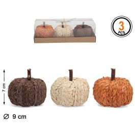 Set 3 Mini Calabazas Mimbre Tonos Naturales Decoración Otoño Halloween Acción de Gracias Estilo Rústico Vintage Campestre Bohemio Centro de Mesa Escaparate Estantería Precio: 8.59000054. SKU: B15PY96X72