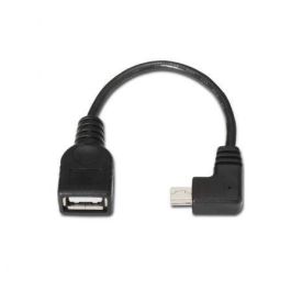 AISENS - CABLE USB 2.0 OTG ACODADO, TIPO MINI B/M-A/H, NEGRO, 15CM AISENS - CABLE USB 2.0 OTG ACODADO, TIPO MINI B/M-A/H, NEGRO, 15CM