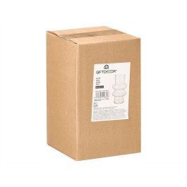 Giftdecor Florero Cristal Burbuja Transparente 12x20 cm (Set de 12)