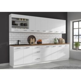 ATLAS Unidad alta con 2 puertas batientes - Decoración blanca - L80 cm ATLAS Unidad alta con 2 puertas batientes - Decoración blanca - L80 cm