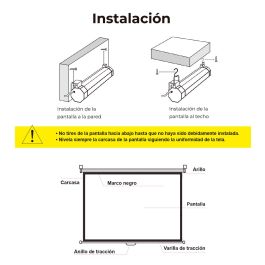 Pantalla Manual Videoproyector Pared Y Techo Pantalla Manual Videoproyector Pared Y Techo