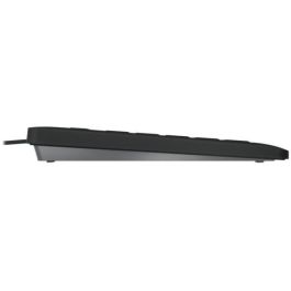 Cherry STREAM PROTECT Keyboard Corded US-Layout - Teclado con cable, diseño USA, negro