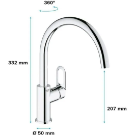 Grohe 4005176478604 Mezcla Monocommande del Fregadero
