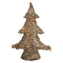 DKD Home Decor Árbol de Navidad Artificial Alpina de Ratán con Luces LED Integradas Marrón y Dorado para Decoración del Hogar 60 cm Alto Precio: 14.49999991. SKU: B1CFCGYK9M