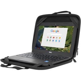 Targus 11.6" Work-in Essentials Case para Chromebook - Estuche Protector con Asa, Correa y Bolsillo, Negro/Gris