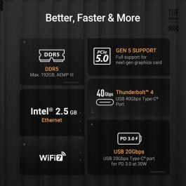 ASUS ASU1728697681955 Placa Base TUF GAMING Z890-PRO WiFi Socket LGA1851 DDR5 Wi-Fi Integrado