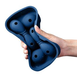 Inde Cubitera Flexible de Silicona Roja para 6 Cubitos de Hielo, 18 x 12.5 x 4.75 cm (24 Unidades)