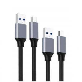 Elbe CA-0501-TC Cable USB Tipo-C a Tipo A 1 Metro Negro