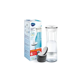 Brita BRI1729801720324 Botella Filtrante Blanco Grafito con 6 Filtros MicroDisc Incluidos