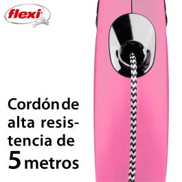 Flexi Correa New Classic Cordón Talla S 5 Metros Rosa
