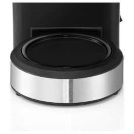 WMF 0412150011 Stelio Cafetera de Filtro 1.25L, 1000W, Negra/Acero Inoxidable, Semi-Automática con Jarra y Plato Caliente