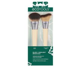 Ecotools Blush + Highlight Brush Duo - Brochas para rubor y resaltar, diseño innovador para un look radiante Precio: 8.59000054. SKU: B18RQHMP4Y