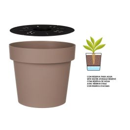 Maceta Plastico Marron Con Reserva Agua 30Cm Ibergarden (6 Unidades) Maceta Plastico Marron Con Reserva Agua 30Cm Ibergarden (6 Unidades)