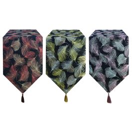 DKD Home Decor Camino de Mesa Glam para Decoración de Poliéster Jacquard con Plumas, Rosa Cobre, 30x180 cm - Pack 6 Unidades Precio: 45.29514. SKU: B1D8XDT9YL