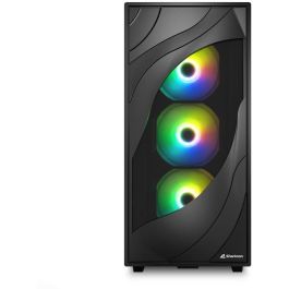 Sharkoon Rebel C80G RGB Caja de PC ATX Midi Tower Negra con Iluminación RGB para Gaming