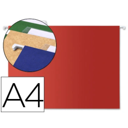Liderpapel Carpeta Colgante A4 Color Rojo Cartulina Kraft 250 g/m² con Varillas Metálicas Lomo en V Precio: 14.49999991. SKU: B1FT68QP38