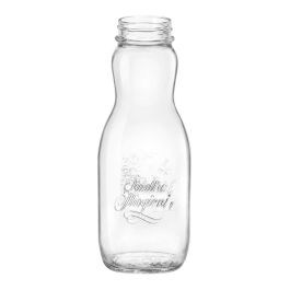 Bormioli Rocco Botella Vidrio Quattro Stagioni 1 L Pack 6 Unidades, Fabricada en Italia, Bicolor Brillo, Ecológica, Apta Lavavajillas y Frigorífico